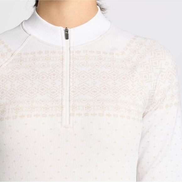 Dsg Tops Dsg Momentum Womens Seamless 1/4 Zip Fair Isle - Picture 1 of 5